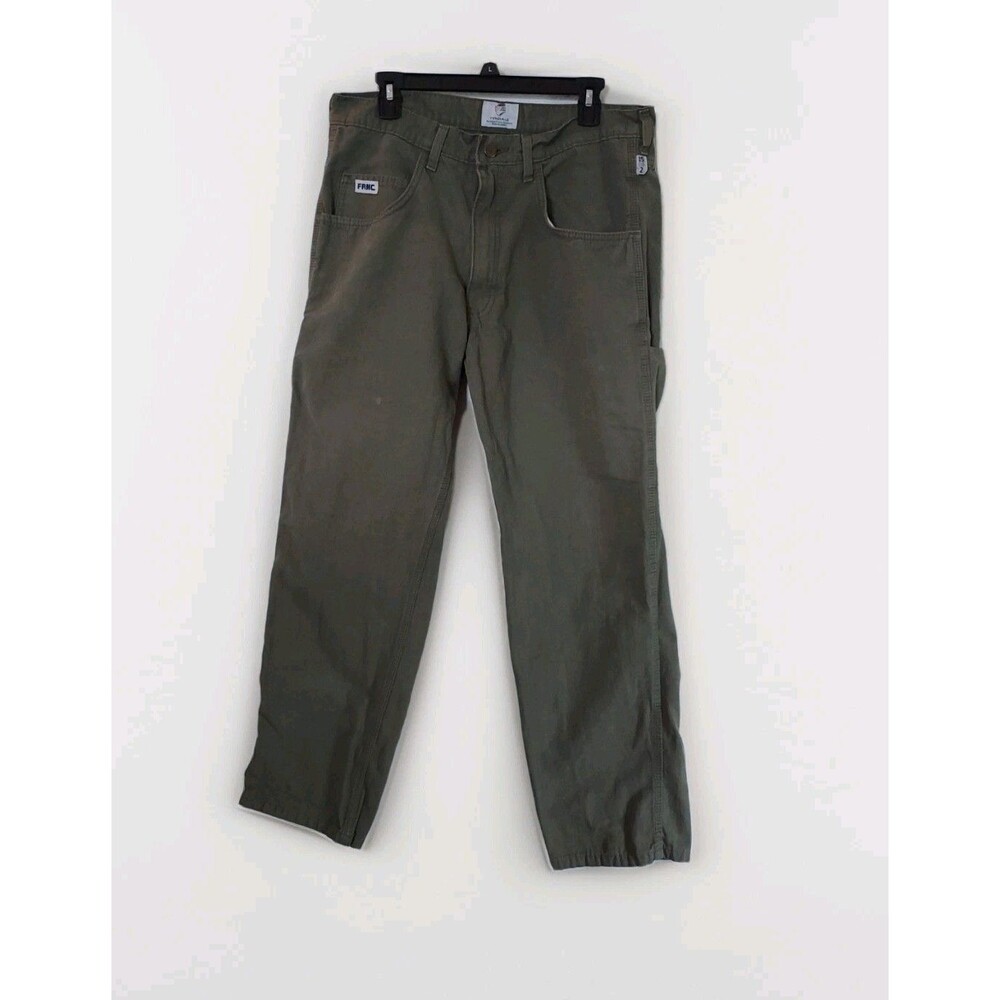 Tyndale FR Work Pants Men's 34x32 Olive Green FRMC Canvas Flame Resistant